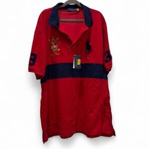 Ralph Lauren Red Polo with Navy Details